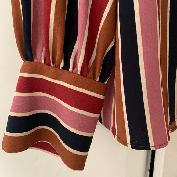 Cool Stripes Button Down Blouse - Picture 3 of 4